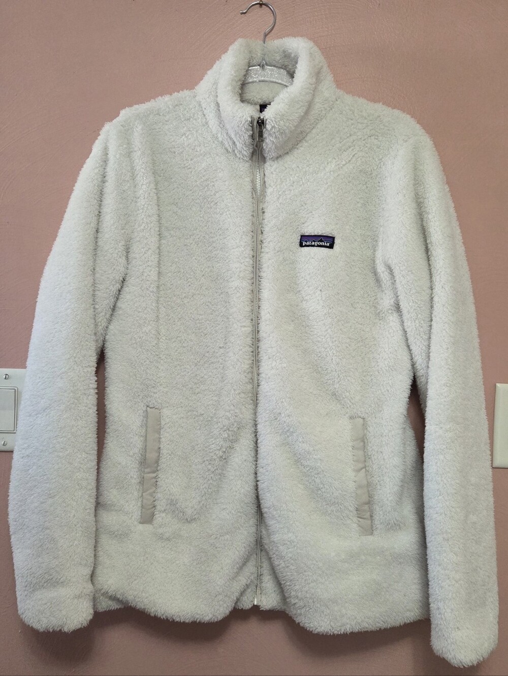 PATAGONIA Los Gatos White Fleece Jacket Extra Large